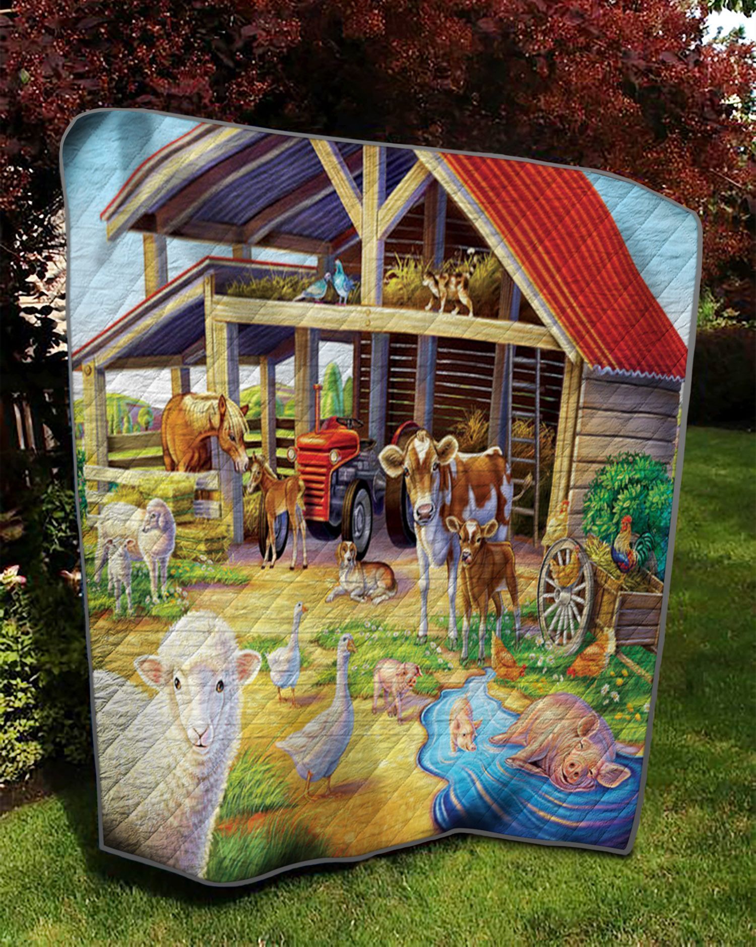 Animal Blanket - Farm Animal Quilt Blanket - Animal Memorial Gifts Quilt Blanket Animal Blanket - Farm Animal Quilt Blanket - Animal Memorial Gifts Quilt Blanket