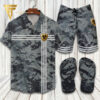 Ariat Logo Camo Hawaiian Shirt Beach Shorts And Flip Flops