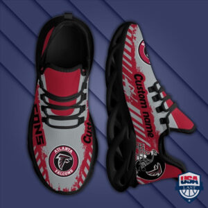 Atlanta Falcons Helmet Logo Custom Name Max Soul Clunky Sneaker 26