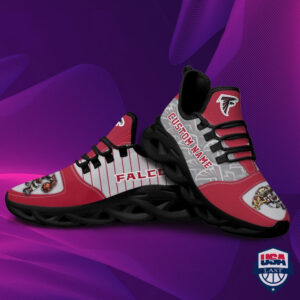Atlanta Falcons Nfl Mascot Custom Name Max Soul Sneaker