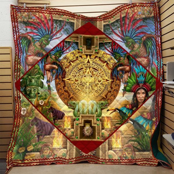 Aztec Mayhem Montage Quilt Blanket 3D Quilt Blanket Tdq-Qht0006 Aztec Mayhem Montage Quilt Blanket 3D Quilt Blanket Tdq-Qht0006