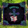 BIE20081301-BIQ20081301 Boricua Puerto Rico Cross Quilt Bed Set & Quilt Blanket