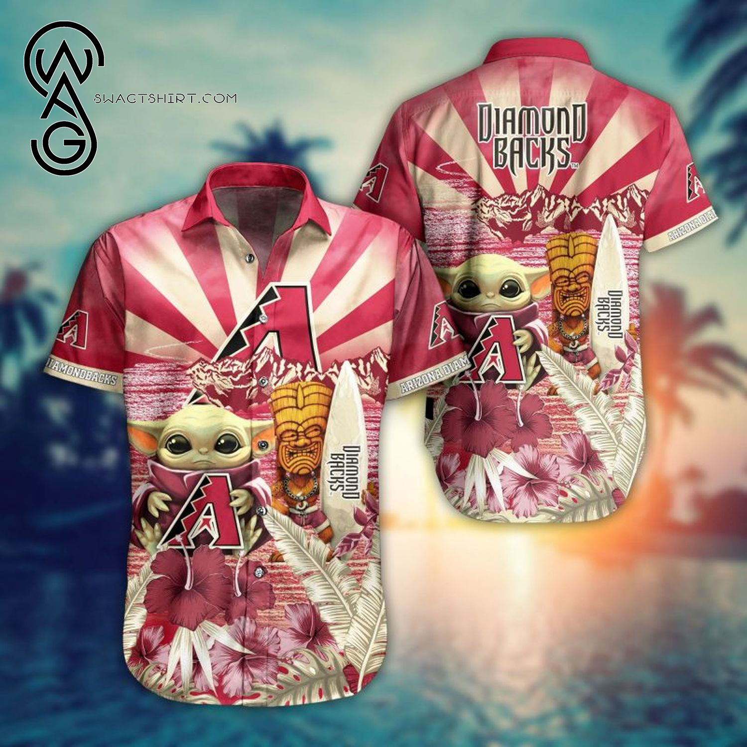 Baby Yoda And Arizona Diamondbacks Combo Hawaiian Shirt And Shorts Baby Yoda And Arizona Diamondbacks Combo Hawaiian Shirt And Shorts