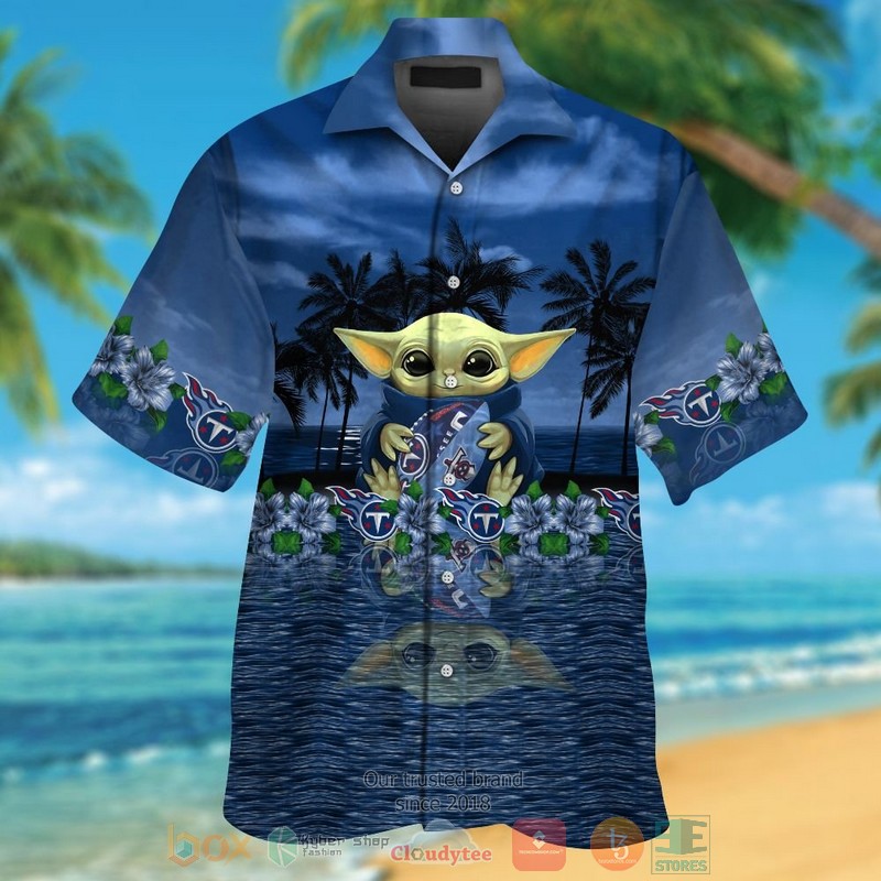 Baby Yoda Hug Tennessee Titans Hawaiian Shirt And Shorts Baby Yoda Hug Tennessee Titans Hawaiian Shirt And Shorts