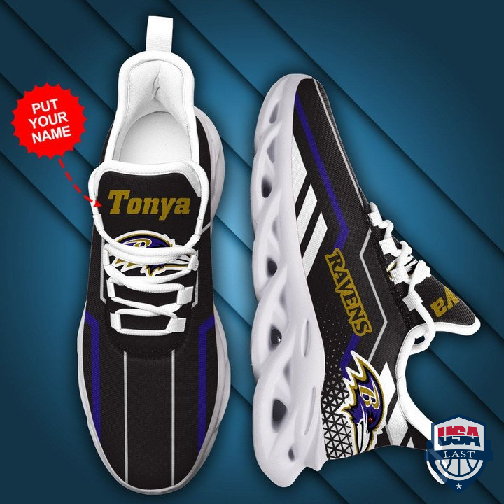 Baltimore Ravens Custom Name Max Soul Sneakers 46 Baltimore Ravens Custom Name Max Soul Sneakers 46