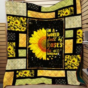 Be A Sunflower Quilt Blanket- 3D Quilt Blanket Dml-Qdd00015