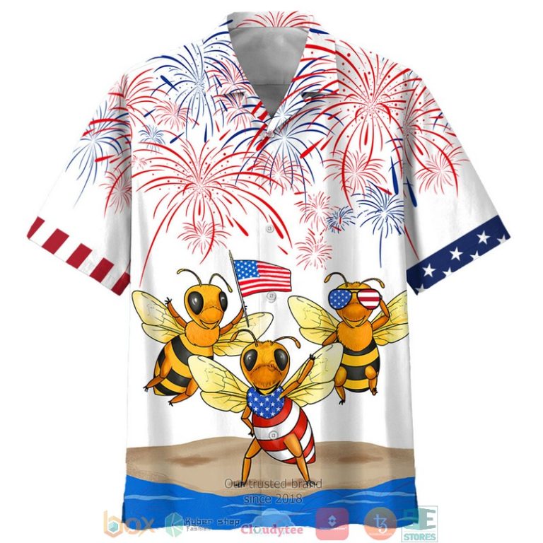 Bees_Independence_Day_Hawaiian_Shirt_Shorts_1_2-768x768-1