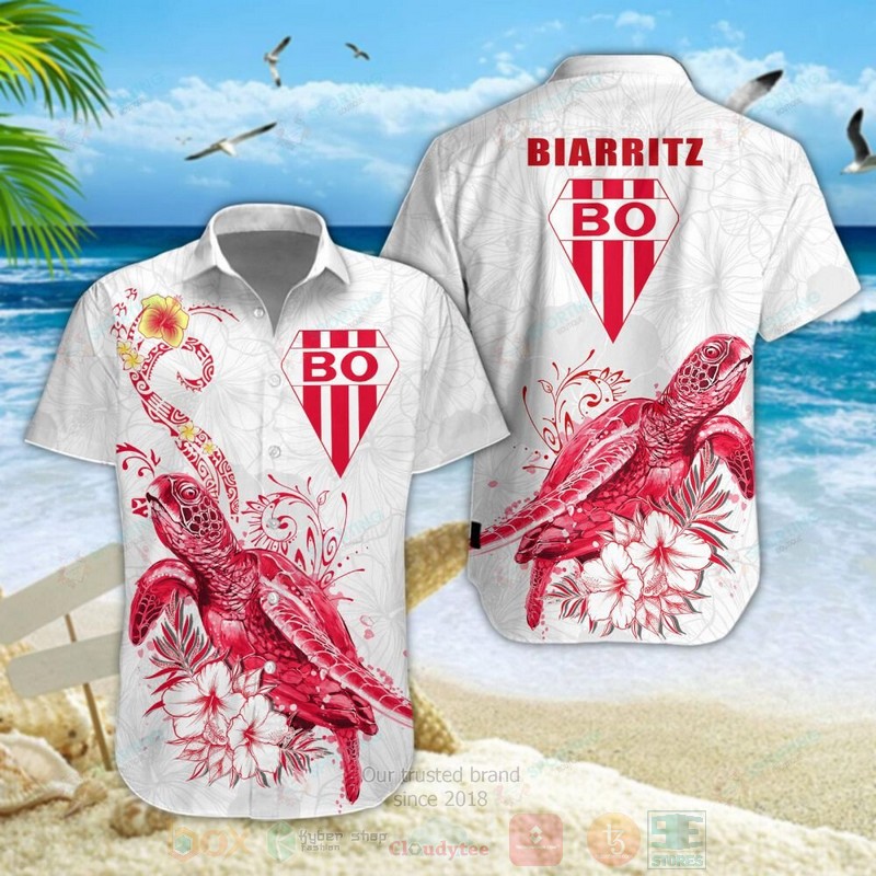 Biarritz Olympique Turtle Hawaiian Shirt Biarritz Olympique Turtle Hawaiian Shirt