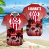 Biarritz Olympique Palm Tree Red Hawaiian Shirt