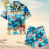 Bigfoot Surfing Sunset Aloha All Over Print Hawaiian Shirts And Beach Shorts