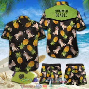 Summer Beagle Pineapple Hawaiian Shirt And Shorts