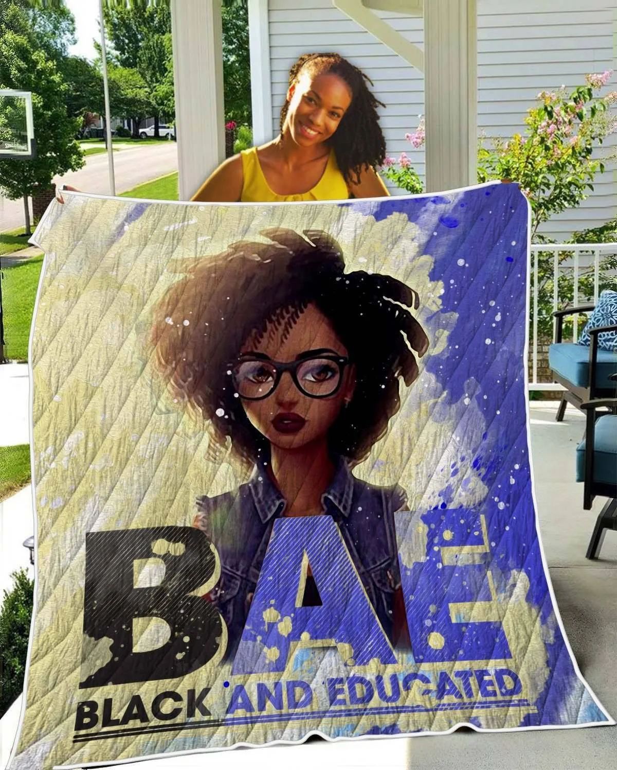 Black Girl Quilt - Black Educate Quilt Quilt Single Black Girl Quilt - Black Educate Quilt Quilt Single