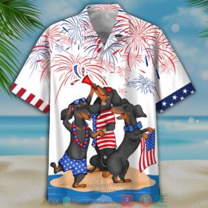 Black Dachshund Independence Day Is Coming Hawaiian Shirt
