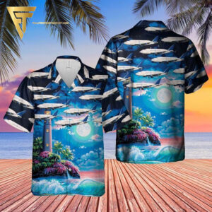 Boeing 747-409 Dreamlifter All Over Print Hawaiian Shirts And Beach Shorts
