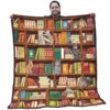 Bookshelf Quilts - Brown Book Case With Funny Cats And Colorful Books Quilt - Bookshelf Gifts