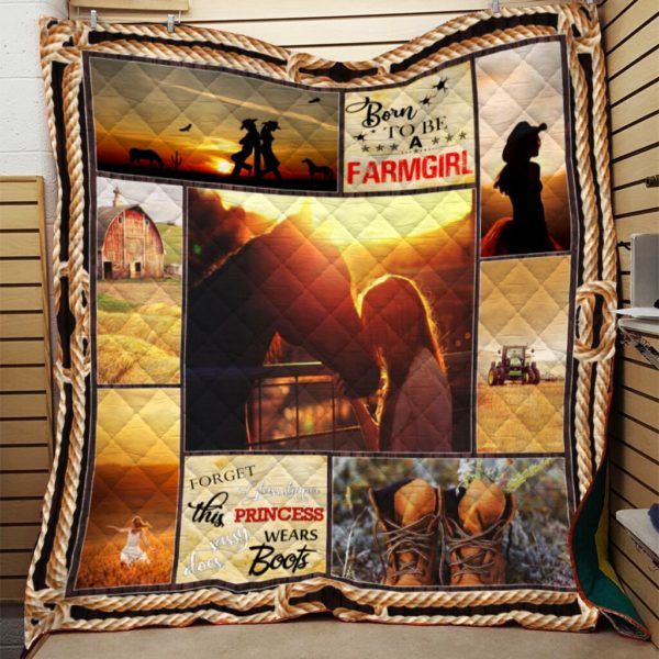 Born To Be A Farmer Girl Quilt Blanket-3D Quilt Blanket Dtn-Qdd00042 Born To Be A Farmer Girl Quilt Blanket-3D Quilt Blanket Dtn-Qdd00042