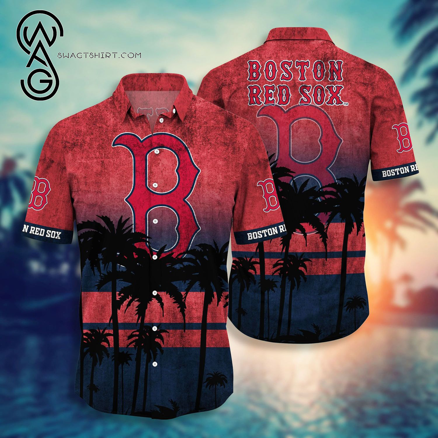 Boston Red Sox Baseball Team Combo Hawaiian Shirt And Shorts Boston Red Sox Baseball Team Combo Hawaiian Shirt And Shorts