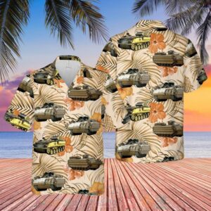 British Army Bulldog Fv430 Combat Vehicle Hawaiian Shirt
