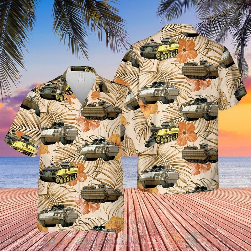 British Army Bulldog Fv430 Combat Vehicle Hawaiian Shirt British Army Bulldog Fv430 Combat Vehicle Hawaiian Shirt