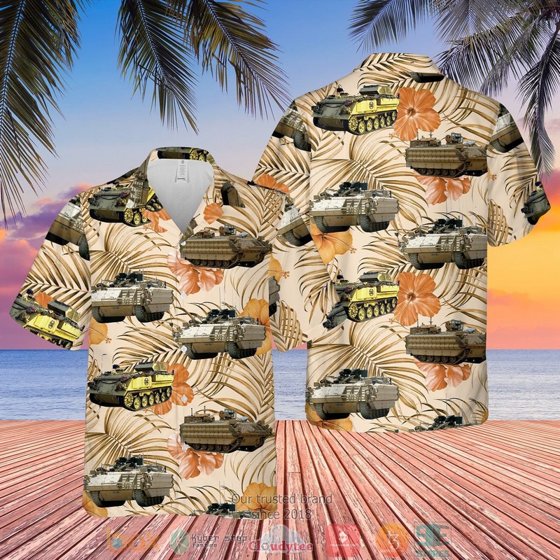 British Army Bulldog Fv430 Combat Vehicle Hawaiian Shirt British Army Bulldog Fv430 Combat Vehicle Hawaiian Shirt