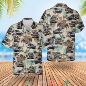 British Army Warrior Tracked Armoured Vehicle Hawaiian Shirt
