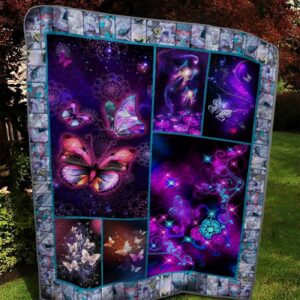 Butterfly Special Violet Quilt Blanket Quilt Blanket Dhc020120763Td