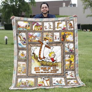 Calvin And Hobbes - Thank You For The Memories Quilt Blanket Quilt Blanket