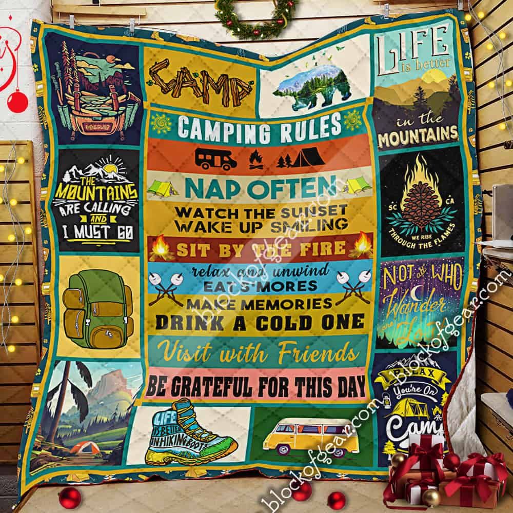 Camping Rules Quilt Camping Rules Quilt