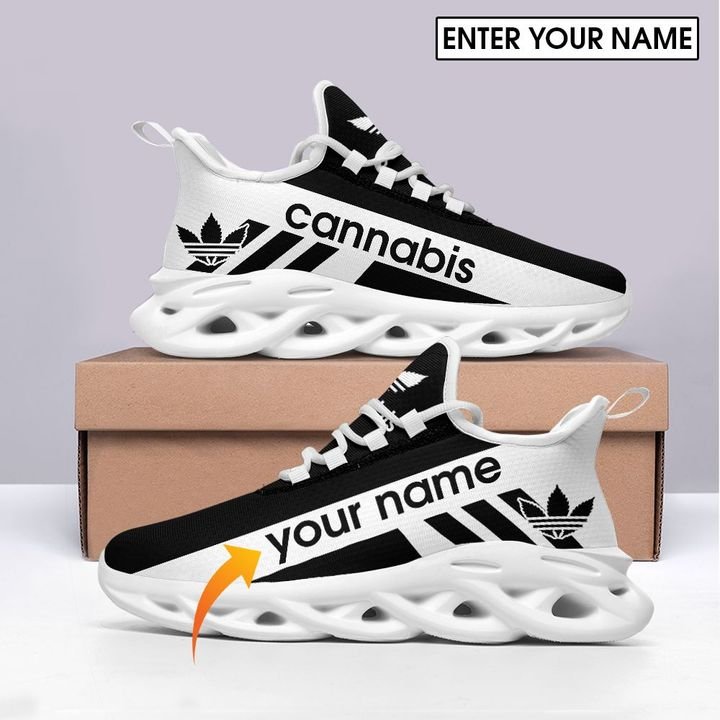 Cannabis-Black-Adidas-Personlized-Name-Max-Soul-Shoes-1