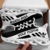 Cannabis Black Adidas Personlized Name Max Soul Shoes