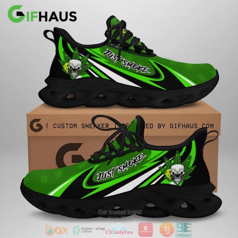 Cannabis-Just-Smoke-Skull-Clunky-Max-Soul-Shoes-1