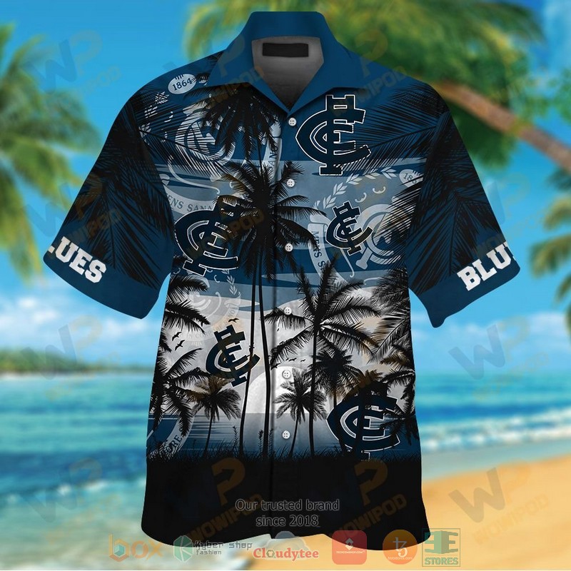 Carlton Blues Hawaiian Shirt And Shorts Carlton Blues Hawaiian Shirt And Shorts