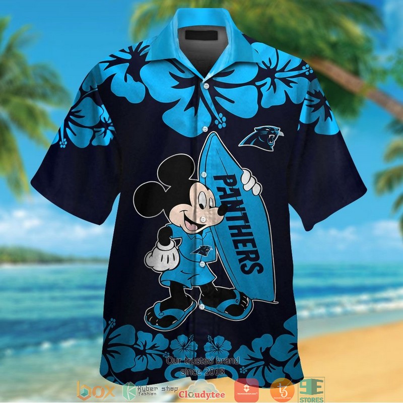 Carolina Panthers Mickey Mouse Hawaiian Shirt Carolina Panthers Mickey Mouse Hawaiian Shirt