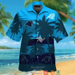 Carolina Panthers Moss Green Coconut Hawaiian Shirt