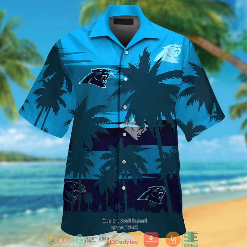 Carolina Panthers Moss Green Coconut Hawaiian Shirt Carolina Panthers Moss Green Coconut Hawaiian Shirt