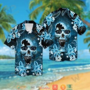 Carolina Panthers Skull 3D Illusion Hawaiian Shirt