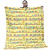 Cat Quilt - Brown Cat With Colorful Books Pattern Yellow Quilt - Gifts For Cat Lovers