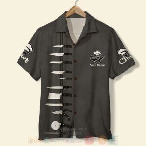 Chef Custom Name Knife Kit Hawaiian Shirt