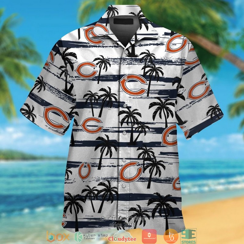Chicago Bears Coconut White Hawaiian Shirt Chicago Bears Coconut White Hawaiian Shirt
