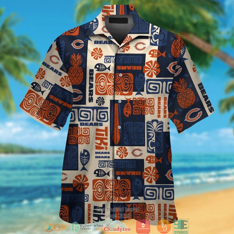 Chicago Bears Fish Pineapple Hawaiian Shirt Chicago Bears Fish Pineapple Hawaiian Shirt