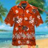 Chicago Bears Hibiscus Orange Hawaiian Shirt