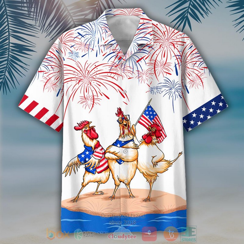 Chicken Firework Independence Day Is Coming Hawaiian Shirt Chicken Firework Independence Day Is Coming Hawaiian Shirt