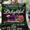 Christmas Quilter Sherpa Fleece Blanket Ykce