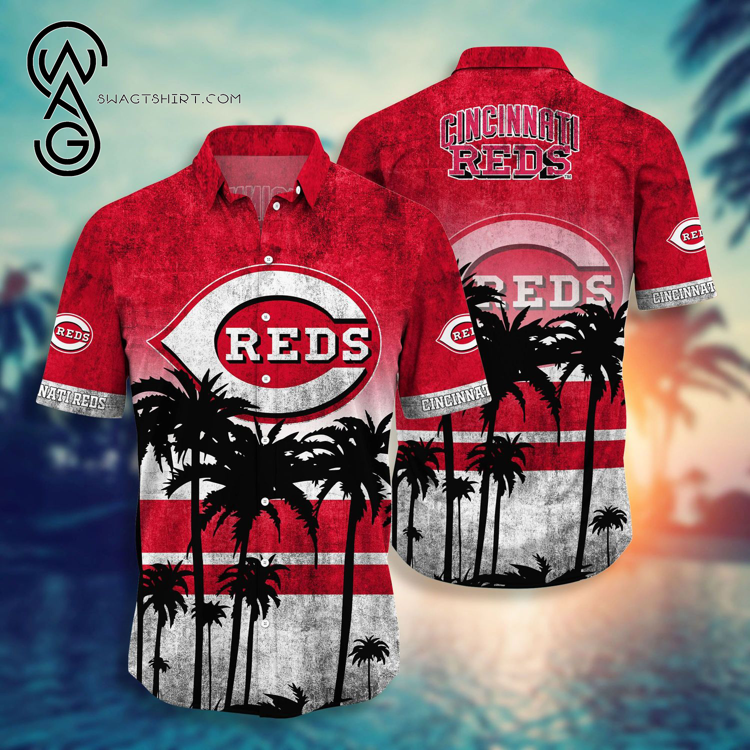 Cincinnati Reds Baseball Team Combo Hawaiian Shirt And Shorts Cincinnati Reds Baseball Team Combo Hawaiian Shirt And Shorts