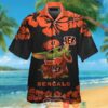 Cincinnati Bengals Baby Yoda Orange Hibiscus Hawaiian Shirt