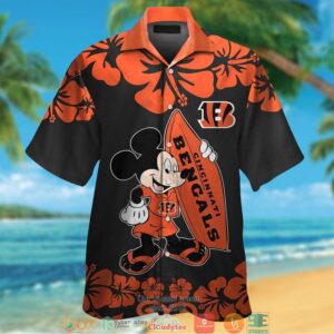 Cincinnati Bengals Mickey Mouse Hawaiian Shirt