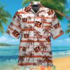 Cincinnati Bengals Orange Coconut White Hawaiian Shirt