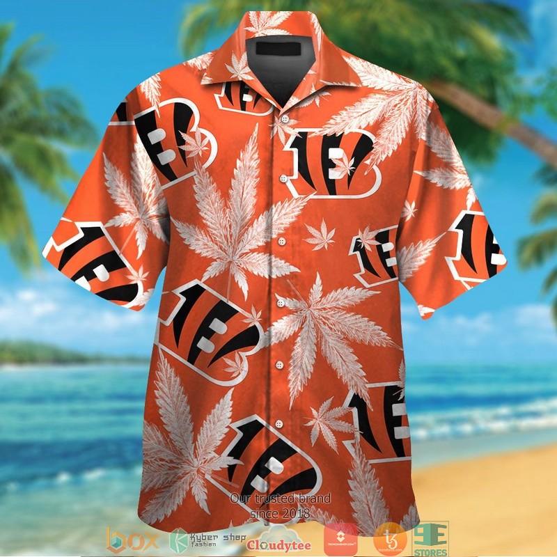 Cincinnati Bengals Cannabis Orange Hawaiian Shirt Cincinnati Bengals Cannabis Orange Hawaiian Shirt
