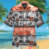Cincinnati Bengals Coconut Island Grey Orange Hawaiian Shirt