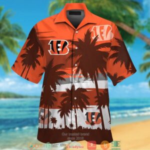 Cincinnati Bengals Coconut Orange Hawaiian Shirt